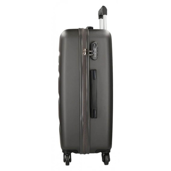 Mala de Viagem / Trolley Médio 65cm 4 Rodas ROLL ROAD Flex Antracite | Ref. 186.5849461B
