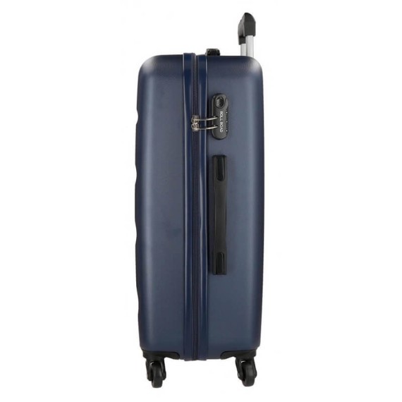 Roll Road Mala/Trolley de Viagem Médio 65cm 4 Rodas Spinner FLEX Azul Marinho - Ref. 186.5849462B(3) Roll Road Mala/Trolley de Viagem Médio 65cm 4 Rodas Spinner FLEX Azul Marinho - Ref. 186.5849462B(3)