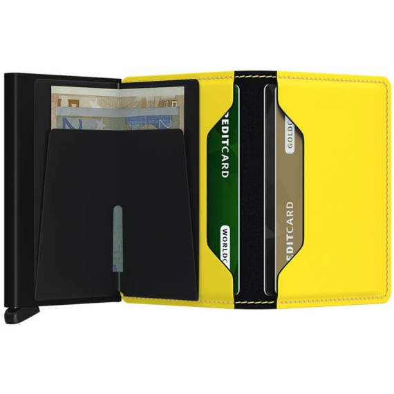 Secrid SLIMWALLET Matte Black & Yellow | Ref. 297.SM-P-Y