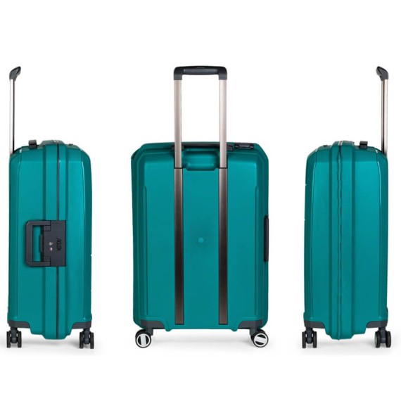 Jaslen Mala/Trolley de Viagem Média 64cm 4 Rodas Spinner LONDRES Turquesa - Ref. 237.16110002A(3)