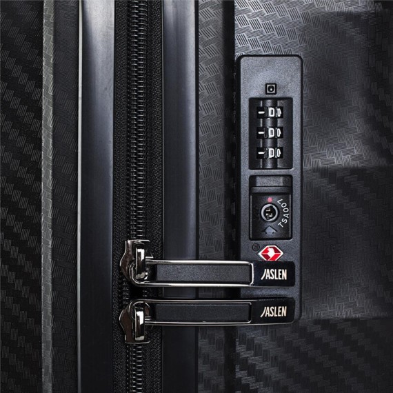 Jaslen Mala/Trolley de Viagem Médio 66cm 4 Rodas Spinner DUBLIN Preto - Ref. 237.16100004B(2)