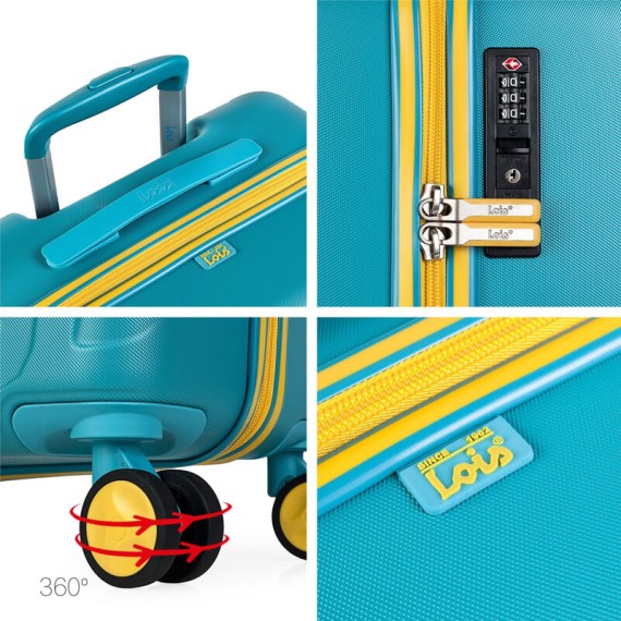 Lois Mala/Trolley de Viagem Médio 66cm 4 Rodas Spinner ZION Azul - Ref. 237.17110001B(5)