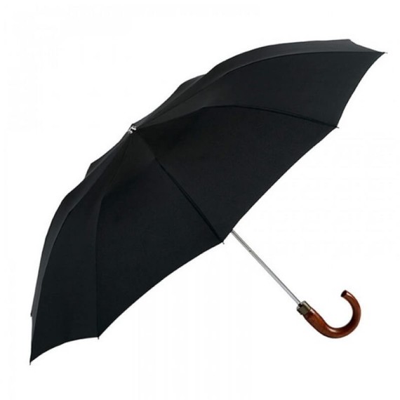 Guarda-Chuva Ezpeleta Dobrável Automático Cabo Madeira Preto | Ref. 104.10051