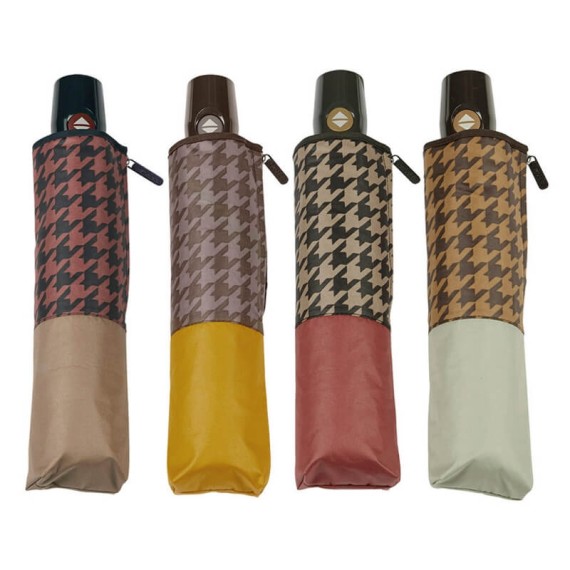 Guarda-Chuva Ezpeleta Dobrável Sra. Abre/Fecha Amarelo/Roxo | Ref. 104.10441AM