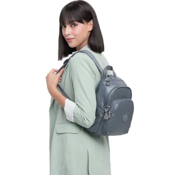 Kipling Mochila DELIA MINI Steel Grey Metallic - Ref. 187.KI4966H55(1)