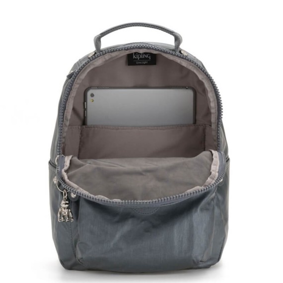 Kipling Mochila SEOUL S Steel Grey Metallic - Ref. 187.KI3789H55(2)