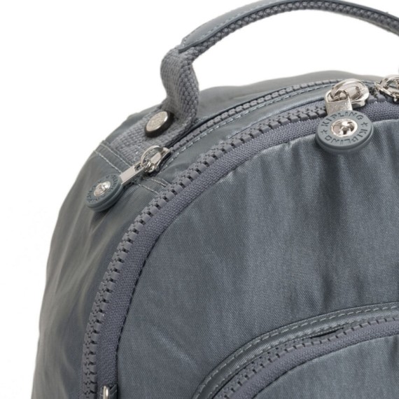 Kipling Mochila SEOUL S Steel Grey Metallic - Ref. 187.KI3789H55(3)