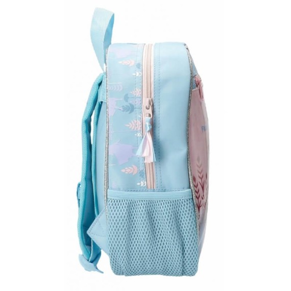 Mochila Pré-Escolar Frozen 28cm Adaptável TRUE TO MYSELF Azul | Ref. 186.47621B1