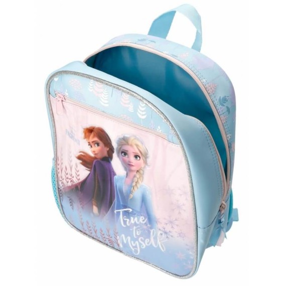 Mochila Pré-Escolar Frozen 28cm Adaptável TRUE TO MYSELF Azul | Ref. 186.47621B1