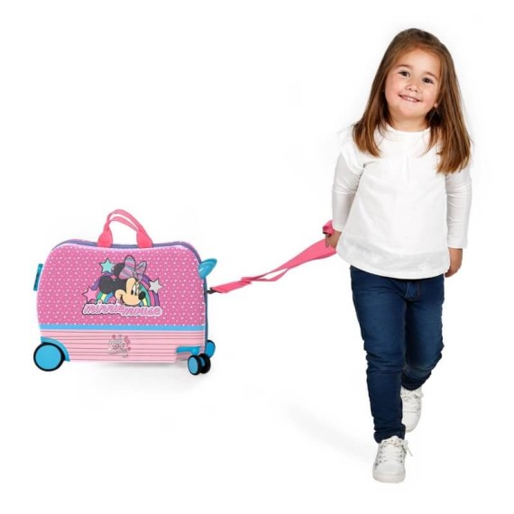 Mala Infantil com 4 Rodas Minnie PINK VIBES | Ref. 186.2519861