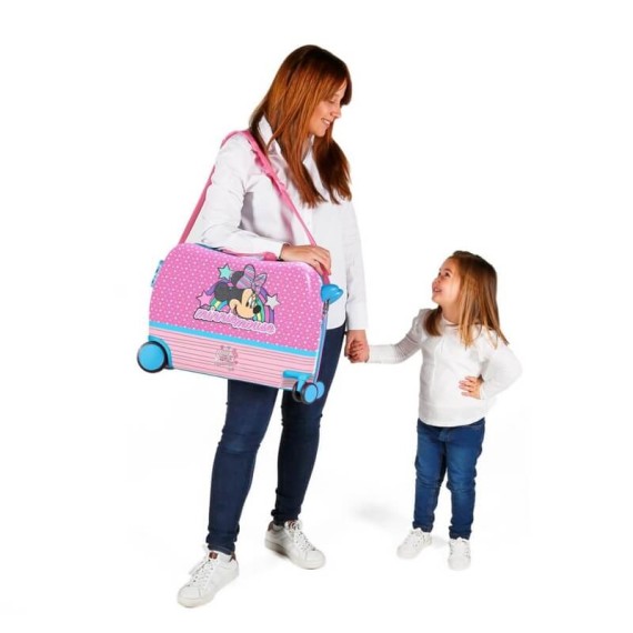 Mala Infantil com 4 Rodas Minnie PINK VIBES | Ref. 186.2519861