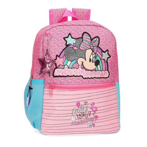 Mochila Pré-Escolar 32 cm Adaptável Minnie PINK VIBES | Ref. 186.25122B1