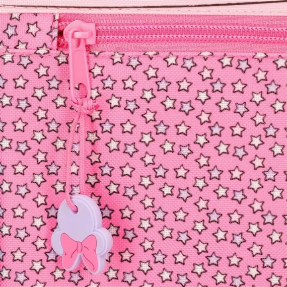 Mochila Escolar 38cm Adaptável Minnie PINK VIBES Rosa | Ref. 186.25123B1