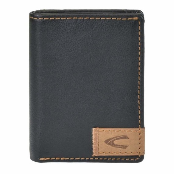 Camel Active Carteira Porta Cartões Vertical com Porta Moedas CALIFORNIA Preta | Ref. 9112870960