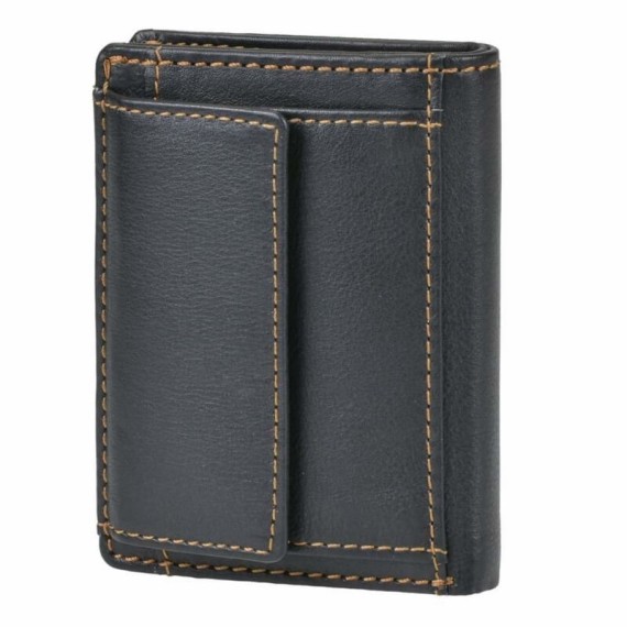 Camel Active Carteira Porta Cartões Vertical com Porta Moedas CALIFORNIA Preta | Ref. 9112870960