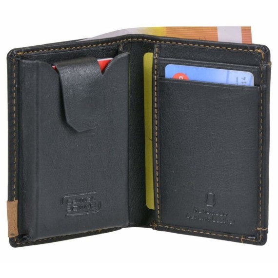 Camel Active Carteira Porta Cartões Vertical com Porta Moedas CALIFORNIA Preta | Ref. 9112870960