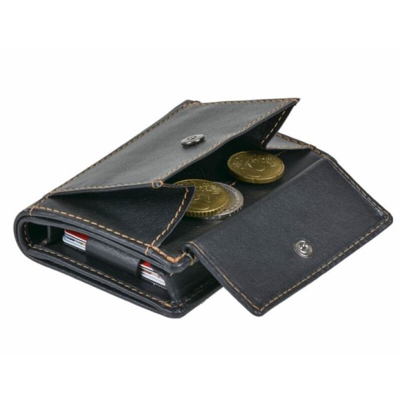 Camel Active Carteira Porta Cartões Vertical com Porta Moedas CALIFORNIA Preta | Ref. 9112870960