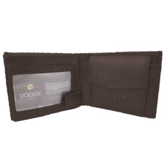 Carteira de Homem Doggy Horizontal com Porta Moedas RFID LUXLINE Castanho | Ref. 86.A101C