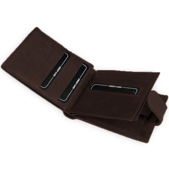 Carteira de Homem Doggy Horizontal com Porta Moedas RFID LUXLINE Castanho | Ref. 86.A116C Carteira de Homem Doggy Horizontal com Porta Moedas RFID LUXLINE Castanho | Ref. 86.A116C