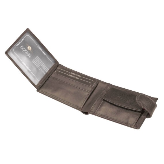 Carteira de Homem Doggy Horizontal com Porta Moedas RFID LUXLINE Castanho | Ref. 86.A169C