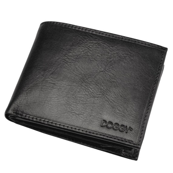 Carteira de Homem Doggy Horizontal com Porta Moedas RFID LUXLINE Preto | Ref. 86.A110P
