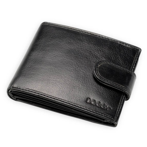 Carteira de Homem Doggy Horizontal com Porta Moedas RFID LUXLINE Preto | Ref. 86.A116P