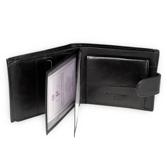 Carteira de Homem Doggy Horizontal com Porta Moedas RFID LUXLINE Preto | Ref. 86.A116P Carteira de Homem Doggy Horizontal com Porta Moedas RFID LUXLINE Preto | Ref. 86.A116P