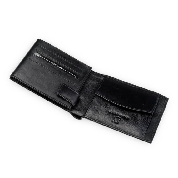 Carteira de Homem Doggy Horizontal com Porta Moedas RFID LUXLINE Preto | Ref. 86.A135P