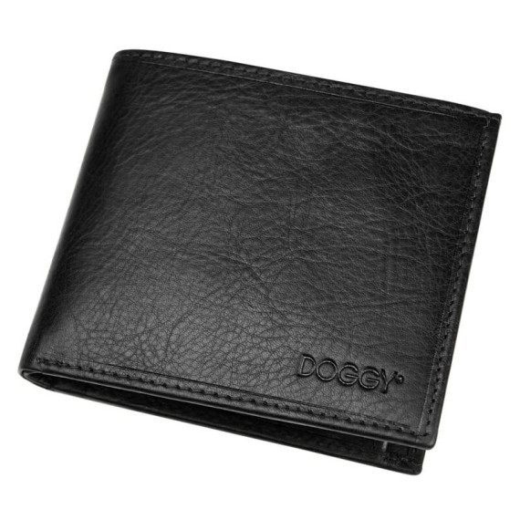 Carteira de Homem Doggy Horizontal com Porta Moedas RFID LUXLINE Preto | Ref. 86.A142P