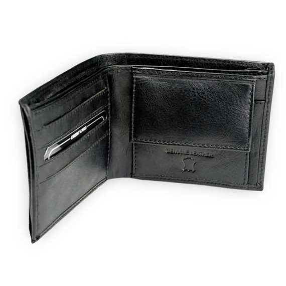 Carteira de Homem Doggy Horizontal com Porta Moedas RFID LUXLINE Preto | Ref. 86.A165P