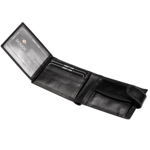 Carteira de Homem Doggy Horizontal com Porta Moedas RFID LUXLINE Preto | Ref. 86.A169P