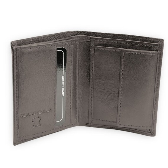 Carteira de Homem Doggy Vertical com Porta Moedas RFID LUXLINE Castanho | Ref. 86.A170C