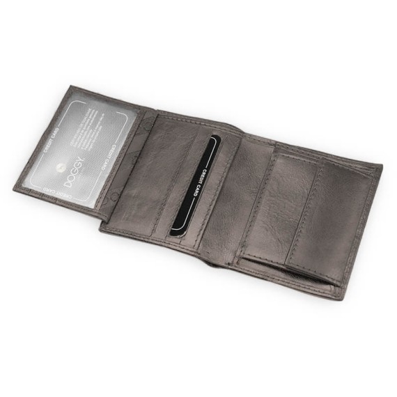 Carteira de Homem Doggy Vertical com Porta Moedas RFID LUXLINE Castanho | Ref. 86.A170C