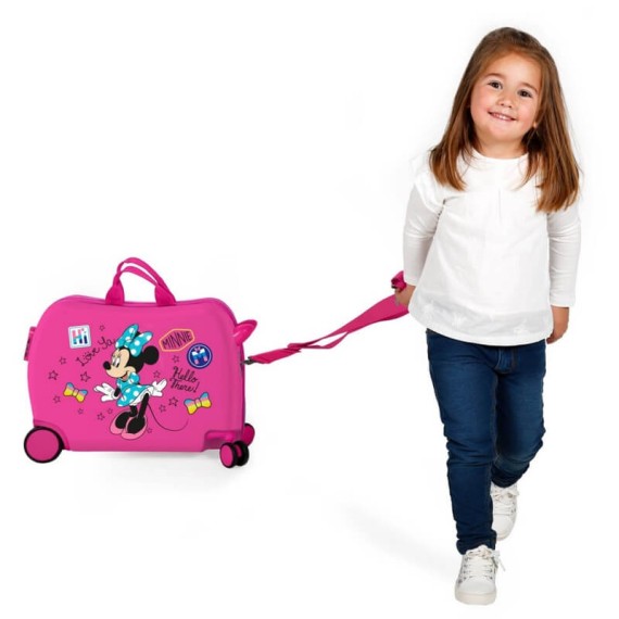 Mala Viagem Infantil 4 Rodas Minnie Hi Love Rosa | Ref. 186.2569862