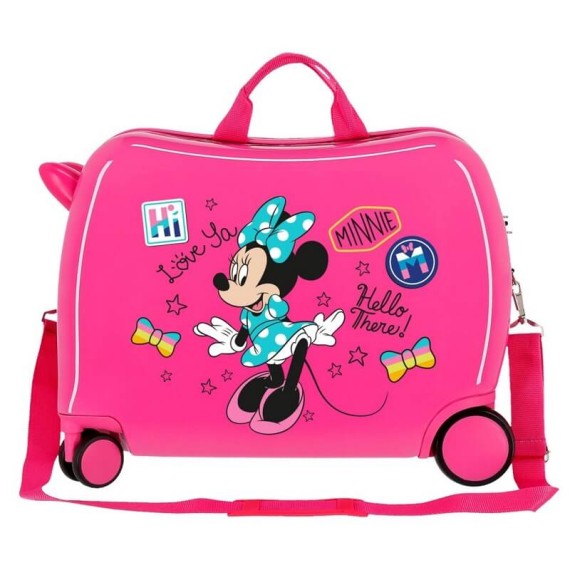Mala Viagem Infantil 4 Rodas Minnie Hi Love Rosa | Ref. 186.2569862