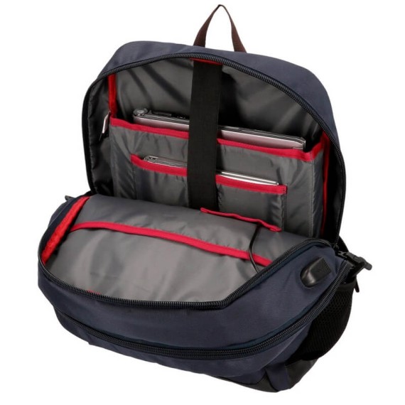 Mochila Pepe Jeans para Portátil com USB LAMBERT Azul Escuro | Ref. 186.7812761