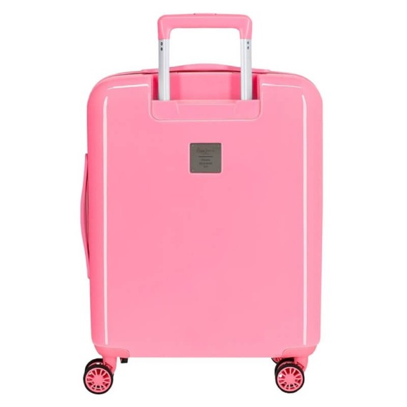 Mala/Trolley Médio 70cm 4 Rodas Spinner Expansível Pepe Jeans Rosa | Ref. 186.7199763B