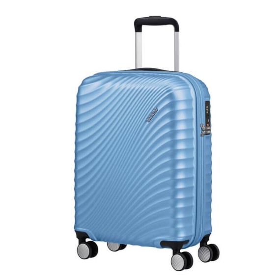American Tourister Mala/Trolley de Cabine 55cm 4 Rodas Spinner JETGLAM Azul Claro Metálico | Ref. 9271G00171