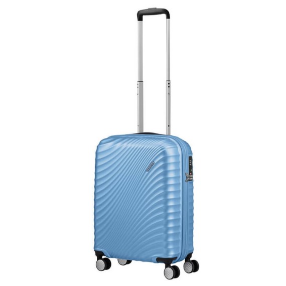 American Tourister Mala/Trolley de Cabine 55cm 4 Rodas Spinner JETGLAM Azul Claro Metálico | Ref. 9271G00171