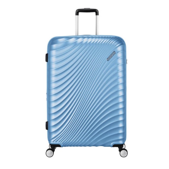 American Tourister Mala/Trolley de Viagem Grande 77cm 4 Rodas Spinner Expansível JETGLAM Azul Claro Metálico | Ref. 9271G00371 American Tourister Mala/Trolley de Viagem Grande 77cm 4 Rodas Spinner Expansível JETGLAM Azul Claro Metálico | Ref. 9271G00371