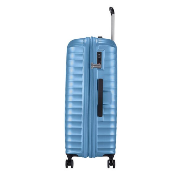 American Tourister Mala/Trolley de Viagem Grande 77cm 4 Rodas Spinner Expansível JETGLAM Azul Claro Metálico | Ref. 9271G00371 American Tourister Mala/Trolley de Viagem Grande 77cm 4 Rodas Spinner Expansível JETGLAM Azul Claro Metálico | Ref. 9271G00371