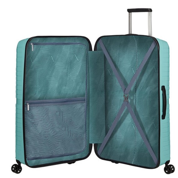 American Tourister Mala/Trolley de Viagem Grande 77cm 4 Rodas Spinner AIRCONIC Azul Claro | Ref. 9288G00361