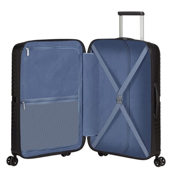 American Tourister Mala de Viagem / Trolley Médio 67cm 4R AIRCONIC Preta | Ref. 9288G00209