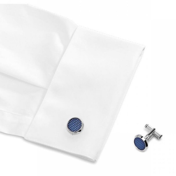 Botões de Punho Montblanc Meisterstück Azul/Prata | Ref. 238.112904