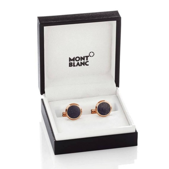 Botões de Punho Montblanc Meisterstück Azul/Dourado | Ref. 238.112908 Botões de Punho Montblanc Meisterstück Azul/Dourado | Ref. 238.112908
