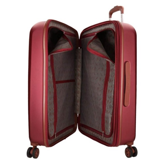El Potro Mala/Trolley de Viagem Médio 70cm 4 Rodas Spinner Expansível OCURI Bordô | Ref. 186.5738964B