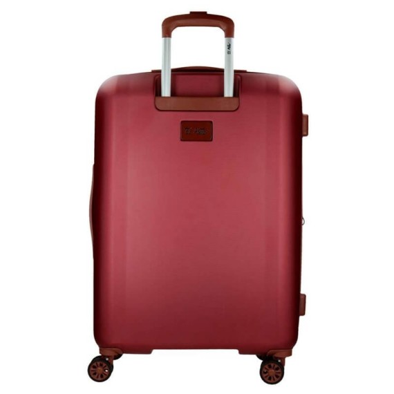 El Potro Mala/Trolley de Viagem Médio 70cm 4 Rodas Spinner Expansível OCURI Bordô | Ref. 186.5738964B