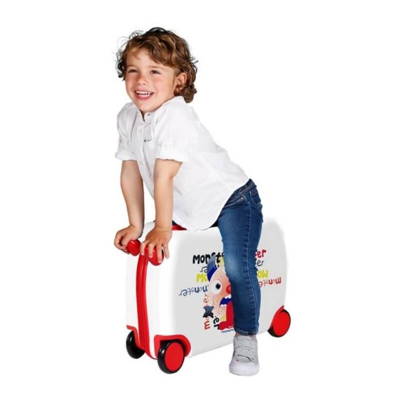 Mala Viagem Infantil 4 Rodas MOVOM Monsters Vermelho | Ref. 186.3729865