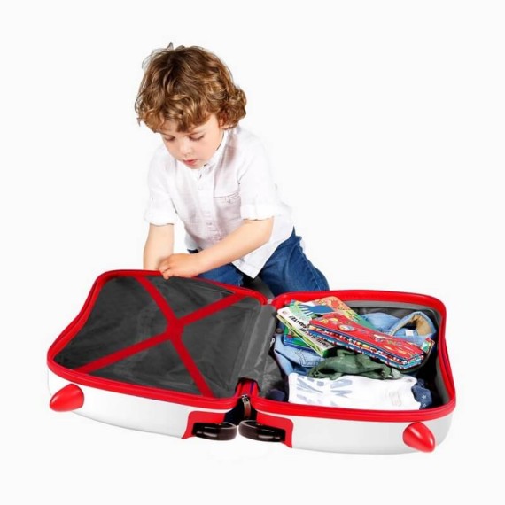 Mala Viagem Infantil 4 Rodas MOVOM Monsters Vermelho | Ref. 186.3729865