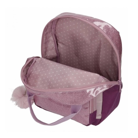 Mochila Pré-Escolar 28 cm com Carro Frozen DESTINY AWAITS Violeta | Ref. 186.25521N1